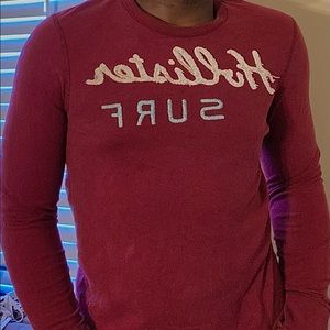 Maroon Hollister Long Sleeve Shirt